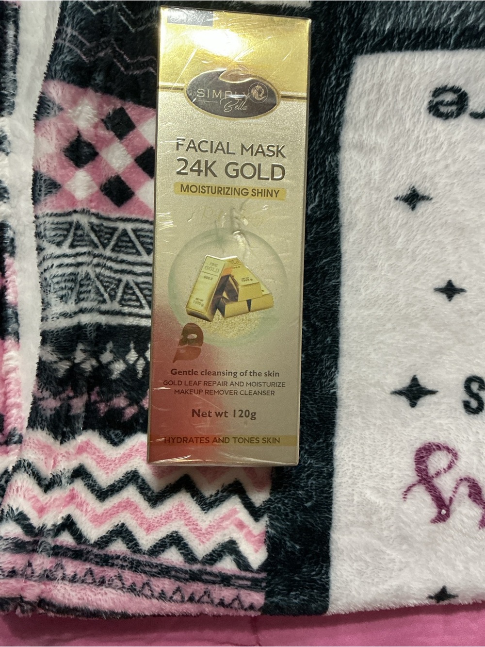 Simply Belle 24K Gold Facial Mask - Gold Shimmer